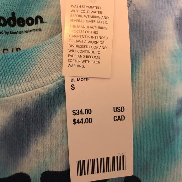 NWT Nickelodeon spongebob tie dye T-shirt - Picture 5 of 6